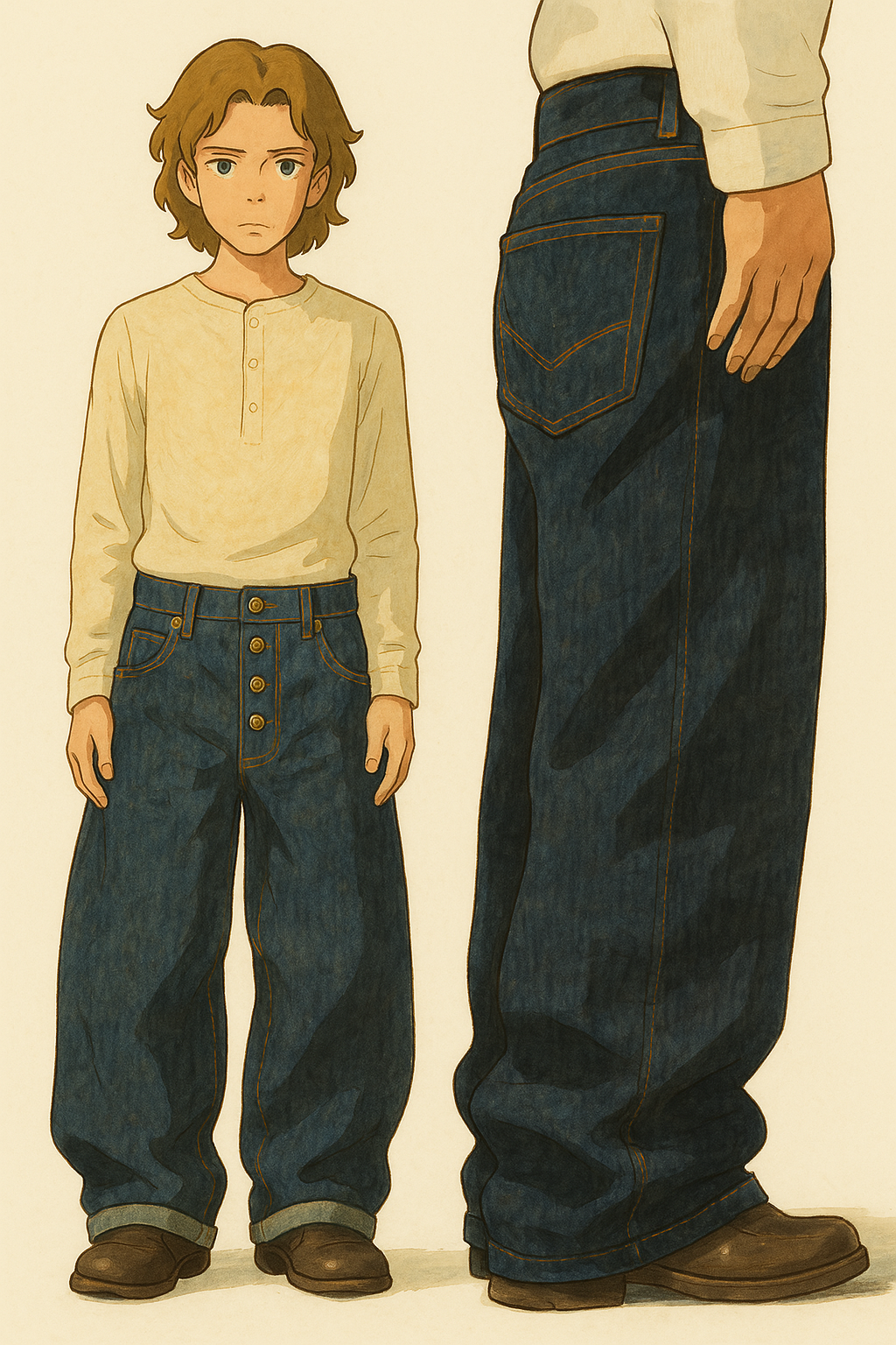 DENIM BRUT JAPONAIS COUPE AMPLE BLUE