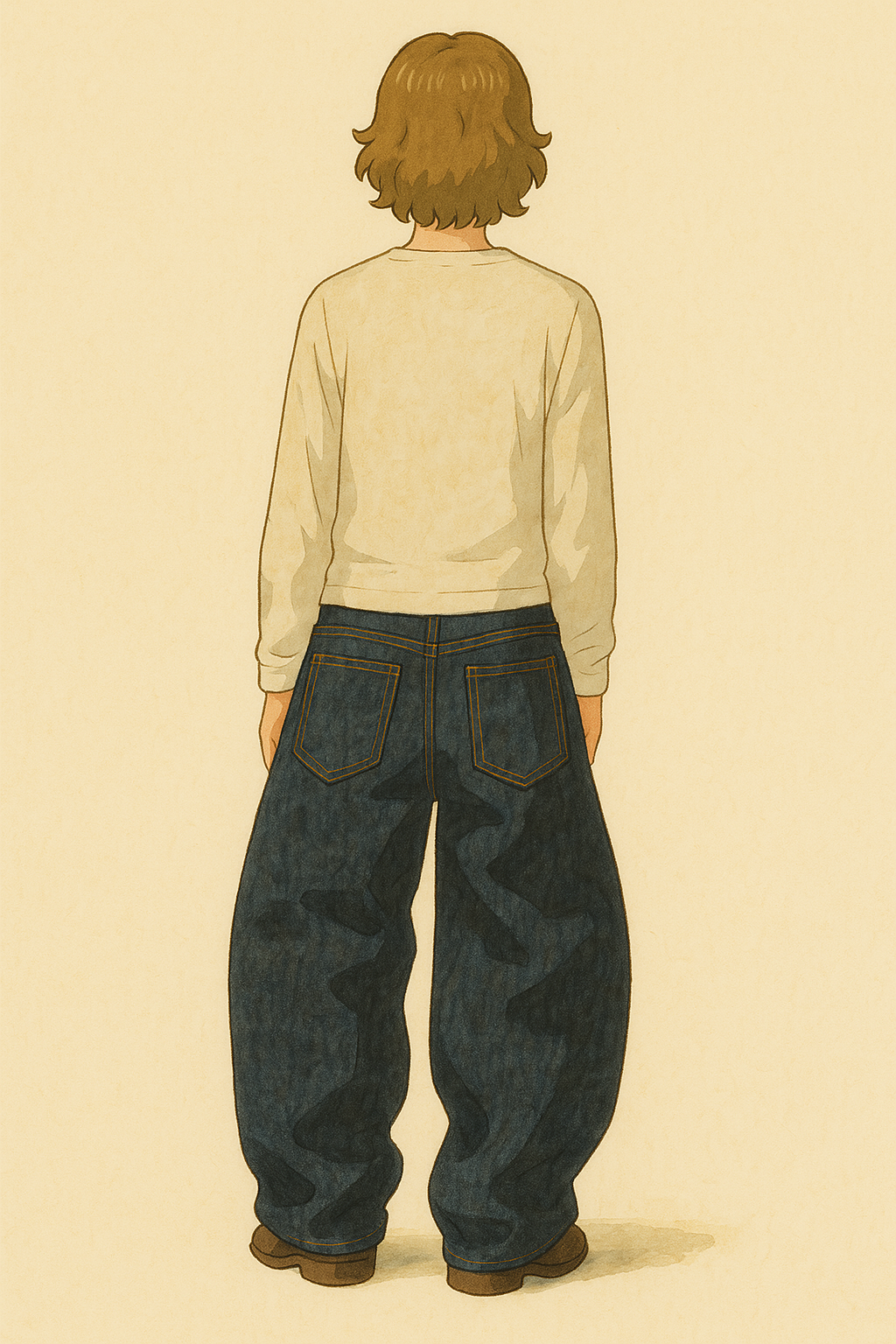 DENIM BRUT JAPONAIS COUPE AMPLE BLUE