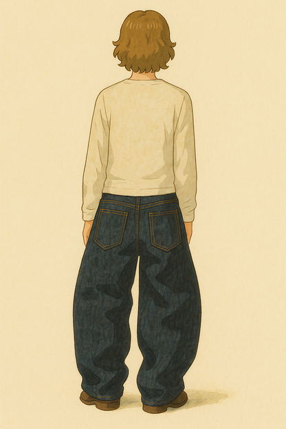 DENIM BRUT JAPONAIS COUPE AMPLE BLUE