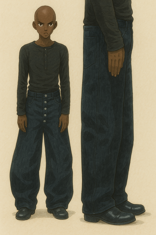 DENIM BRUT JAPONAIS COUPE AMPLE BLACK