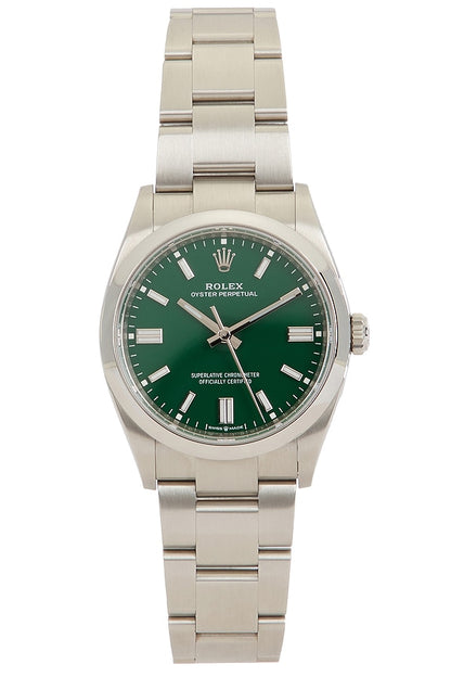 Rolex Oyster perpetual green 34 mn