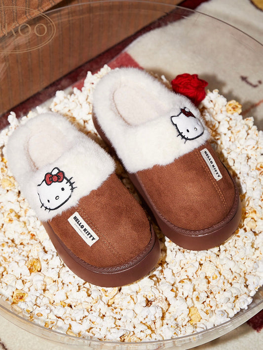 Chaussure en laine HELLO KITTYS marrons